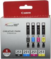 🖨️ canon cli-251 bk/cmy 4pk compatible ink for canon mg6320, ip7220, mg5420 logo