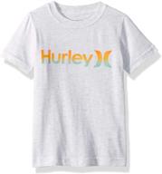 hurley boys' heather short sleeve t-shirt - clothing logo