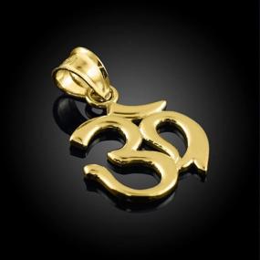 img 2 attached to Gold Hindu Meditation Charm Pendant Women's Jewelry