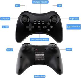 img 2 attached to SIBIONO - Wireless Bluetooth Dual Analog Joystick: Enhance Your Gaming Experience with Nintendo Wii U Pro Controller Gamepad