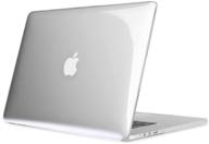 fintie case for macbook pro 15 retina - slim snap on hard shell protective cover for a1398, crystal clear logo