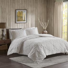 img 3 attached to Woolrich Teton Full/Queen Embroidered Plush Coverlet Set in Ivory - Improved SEO
