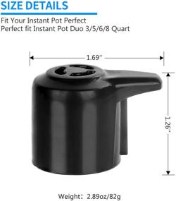 img 3 attached to 🌀 Universal Steam Release Handle Valve for Instant Pot 3, 5, 6, 8 Qt - Pressure Cooker Accessory for Quick Steam Release