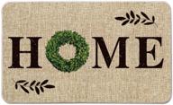 🌲 artoid mode home quote boxwood wreath decorative doormat - christmas holiday farmhouse low-profile floor mat switch mat for indoor outdoor - 17 x 29 inch logo