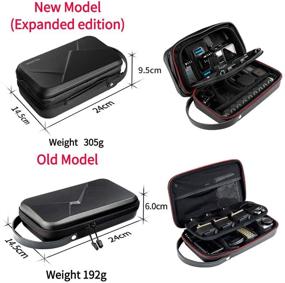 img 4 attached to TELESIN Large Carrying Case: Ultimate Storage Solution for GoPro Max Hero 10 9 8 7 6 5 4 3, Osmo Pocket Action, Insta 360 One R, and More - Enhanced Capacity