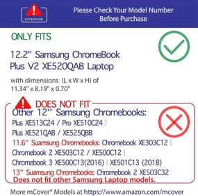 img 3 attached to 💻 Чехол с жестким корпусом mCover для Samsung ChromeBook Plus V2 серии XE520QAB (конец 2018 г., 12,2") - Аква - Не совместим с более старыми моделями XE513C24 / XE510C24 / XE525QBB / XE521QAB и др.