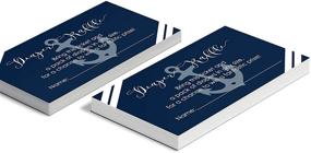 img 3 attached to Nautical Diaper Raffle Tickets Set of 25 Games | Boys Baby Shower Drawing | Invitation Insert Cards – Anchor Theme in Navy Blue and Grey | Printed Supplies (Size: 2 x 4) | Paper Clever Party