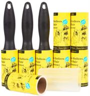 🐾 extra sticky pet hair remover lint roller with cover – 8 pack for clothes, dog and cat logo