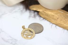 img 2 attached to 🌟 Elegant CaliRoseJewelry 14k Yellow Gold Zodiac Pendant: A Stunning Piece of Zodiac Jewelry