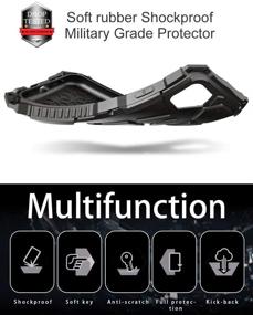 img 2 attached to 📱 KumWum Military Grade Protector for iPhone 11 Case: Full Body Armor Cover, Aluminium Bumper, Hybrid Shockproof - Black