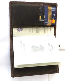 img 1 attached to Leather Passport Holder Document Organizer