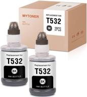 🖨️ mytoner epson 532 t532 compatible ink bottle refill replacement - et-m1100 et-m1120 et-m1170 et-m2170 et-m3170 et-m3180 printer ink (2-pack, black) logo