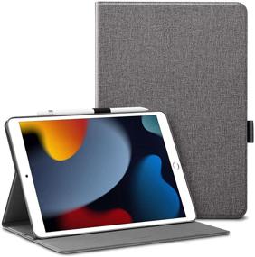 img 4 attached to 📱 ESR Case for iPad 9th, 8th, 7th Gen (2021, 2020, 2019) - Folio Design, Auto Sleep/Wake, Pencil Holder, Dual-Angle Stand - Twilight