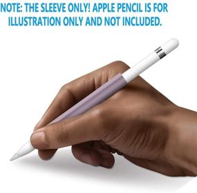 img 1 attached to 🖊️ FRTMA Magnetic Sleeve for Apple Pencil - Soft Silicone Holder Grip, Lavender (Apple Pencil Not Included)