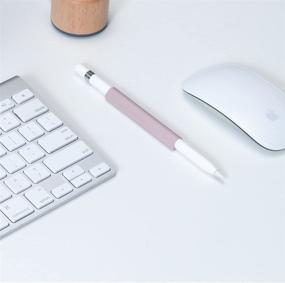 img 2 attached to 🖊️ FRTMA Magnetic Sleeve for Apple Pencil - Soft Silicone Holder Grip, Lavender (Apple Pencil Not Included)