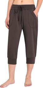 img 4 attached to 👖 Weintee Women's Capri Joggers in Jersey Sweatpants Fabric