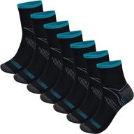 blahhey 7 pairs ankle compression socks for men & women: athletic, 🧦 comfortable, lightweight, plantar fasciitis relief, cushion foot support, running, travel - l/xl sizes logo