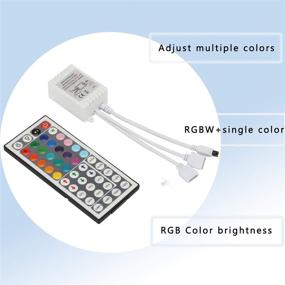 img 2 attached to 📱 Wireless IR Remote Controller for 5050 3528 RGB LED Strip Lights - BZONE 2-Port with Dual 4-pin Output, Dimmer for 2pcs RGB LED Strips DC12-24V