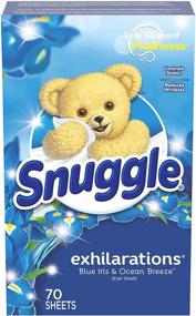 img 3 attached to 🌊 Snuggle Exhilarations Fabric Softener Dryer Sheets, Blue Iris & Ocean Breeze: 70 Count - Revitalize Your Laundry Experience!