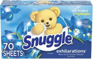 🌊 snuggle exhilarations fabric softener dryer sheets, blue iris & ocean breeze: 70 count - revitalize your laundry experience! logo