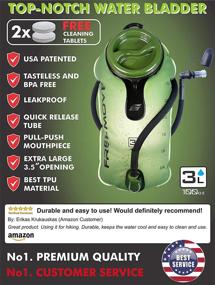 img 3 attached to 🥤 FREEMOVE Hydration Bladder and Cooler Bag - 2L or 3L: Keeps Drink Cool, Protects Bladder | Leak Proof Water Reservoir, Tasteless & BPA Free | Premium TPU Material, Quick Release Tube & Shutoff Valve