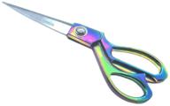 colorful metallic craft tailor scissors - rainbow sewing scissors, 10 inch heavy duty steel professional shears for costume designer dressmaker sewing fabric leather cutting logo