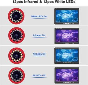 img 1 attached to 🎣 MOQCQGR Подводная рыболовная камера: Портативный видеоэхолот с 7-дюймовым ЖК-монитором HD, камера 1200TVL и 24 светодиодных подсветки для ледовой, озерной и лодочной рыбалки (15 м / 49 футов)