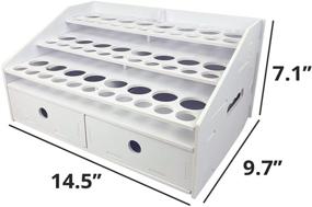 img 2 attached to 🎨 Organize and Store Your Paints with the Sanfurney Paint Rack Stand and Cabinet Holder Organizer for 57 Bottles