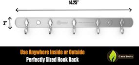 img 1 attached to 🔧 Cave Tools Multi-Purpose BBQ Utensil and Grill Accessories Hook Rack - 5 Wall Hooks Rail + Screwdriver