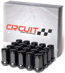 img 4 attached to 🔩 Circuit Performance 14x1.5 Black Closed End Bulge Acorn Lug Nuts - Cone Seat, Forged Steel (Set of 20)