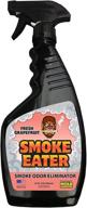 🚬 revolutionary smoke eater spray: deconstructs smoke odor molecules - banishes cigarette, cigar or pot smoke from clothes, cars, boats, homes, and office - fresh grapefruit scent logo