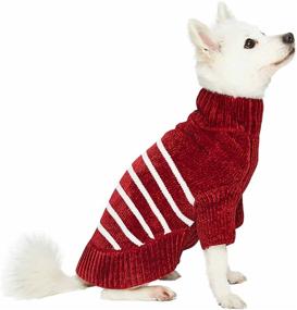 img 3 attached to 🐶 Colorful Cozy Chenille Dog Sweaters: Blueberry Pet's Classy Striped Collection