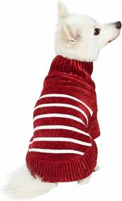 img 4 attached to 🐶 Colorful Cozy Chenille Dog Sweaters: Blueberry Pet's Classy Striped Collection