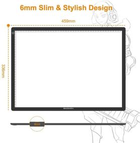 img 2 attached to 🎨 GAOMON GA3 LED Light Pad: ПК-панели с подсветкой для профессиональных художников: усовершенствованный светодиодный планшет для татуировки, карикатур, рукописи и набросков.