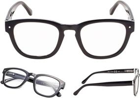 img 1 attached to 👓 Professor Vintage Style Readers: 4 Pack Reading Glasses for Enhanced Vision