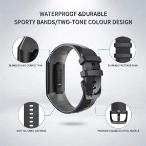 img 3 attached to Замена силикона NotoCity Fitbit Black Grey