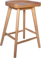 🪑 rivet counter-height kitchen bar stool - 24" natural birch wood finish, by amazon brand logo