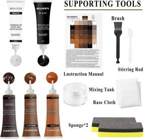 img 3 attached to 🛠️ Endhokn Leather Color Repair Kit - Repair Scratches, Cracks, Etc. for Leather Furniture, Jackets, Car Seats, Brown Series