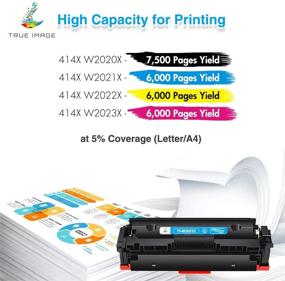 img 2 attached to 🖨️ High Yield Toner Cartridge Replacement for HP Color Pro MFP M479fdw - TRUE IMAGE Compatible 4-Pack (Black Cyan Yellow Magenta)