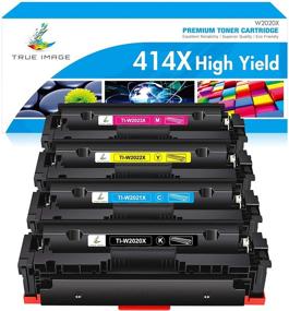 img 4 attached to 🖨️ High Yield Toner Cartridge Replacement for HP Color Pro MFP M479fdw - TRUE IMAGE Compatible 4-Pack (Black Cyan Yellow Magenta)