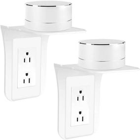 img 4 attached to Space-Saving Outlet Shelf - Easy Install Power Perch for Up to 10 lbs - 2 Pack