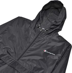 img 3 attached to Big and Tall Men's Champion Hooded Anorak Windbreaker Rain Jacket