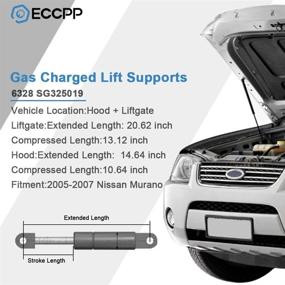 img 3 attached to ECCPP 2 Pack Liftgate and 2 Pack Hood Lift Supports Struts for Nissan Murano 2005-2007 - Enhance SEO