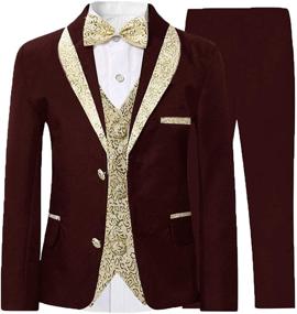 img 4 attached to DGMJ Formal Wedding Boys' Tuxedo Apparel in Suits & Sport Coats for Fashion