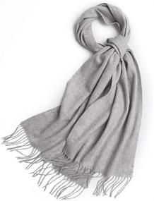 img 1 attached to Premium Quality Merino Wool Scarf Shawl for Women - Warm, Oversized, and Luxuriously Soft - Perfect Winter Gift, 78” x 28”