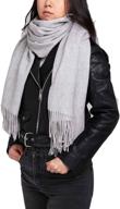 premium quality merino wool scarf shawl for women - warm, oversized, and luxuriously soft - perfect winter gift, 78” x 28” logo