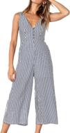 👗 ecowish sleeveless jumpsuit rompers for women's clothing in jumpsuits, rompers & overalls logo
