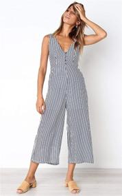 img 3 attached to 👗 ECOWISH Sleeveless Jumpsuit Rompers for Women's Clothing in Jumpsuits, Rompers & Overalls