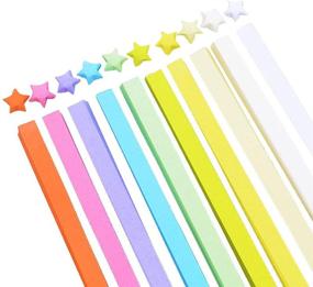 img 4 attached to Hvogvok 1030 Sheets of Colorful Handcrafted Origami Lucky Star Paper - DIY Paper Art Creativity pack with 10 Color Options