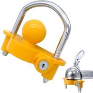 π universal coupler lock β heavy-duty steel trailer hitch lock by oklead - adjustable security for 1-7/8 inch, 2 inch, and 2-5/16 inch couplers (yellow) logo